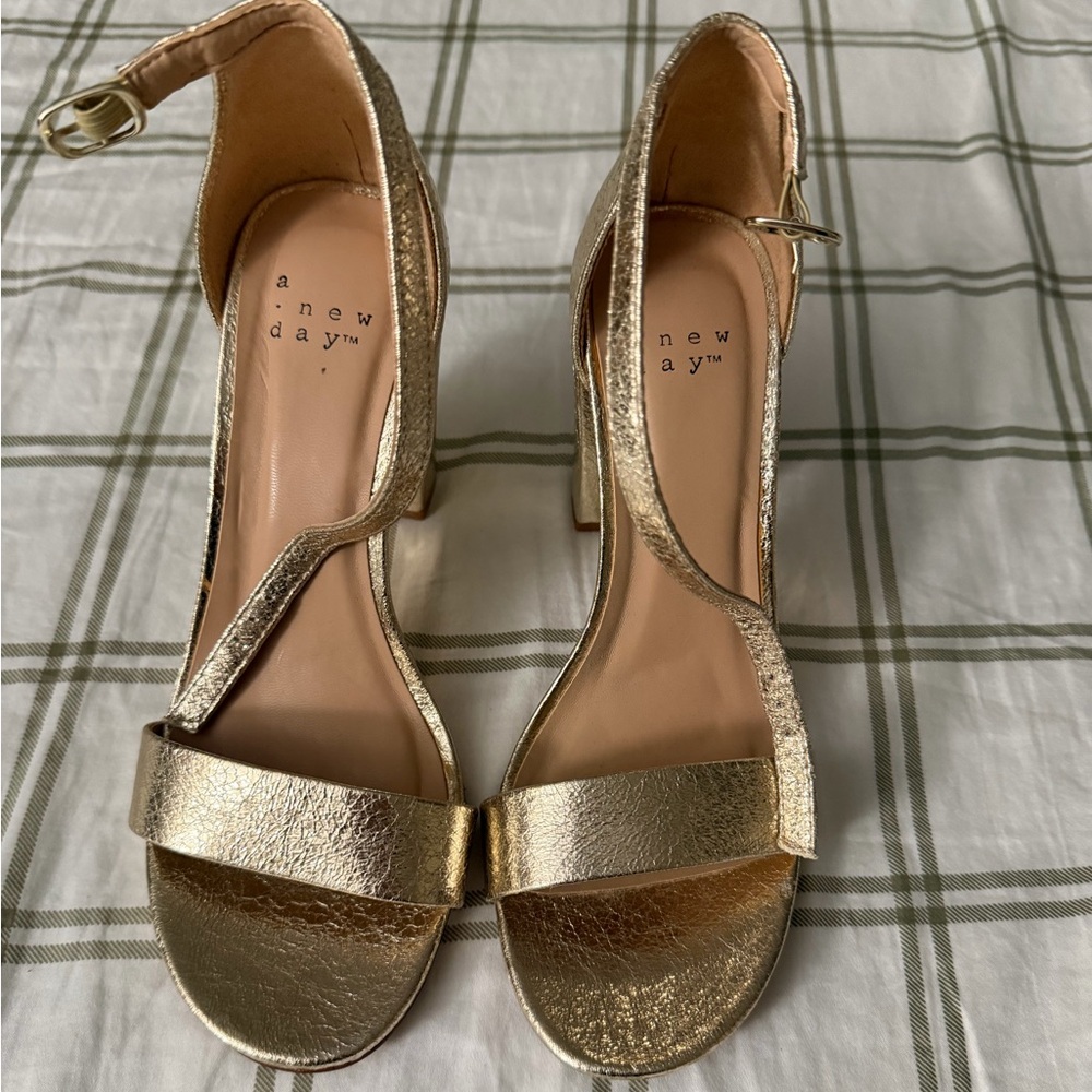 A New Day Gold Heels